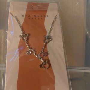 Summer ready with this Silver Disney Stainless Steel anklet